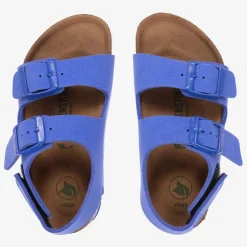 Birkenstock Blue Faux Leather Sandals Outlet