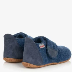 Giesswein Blue Felted Wool Slippers Outlet