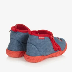 Playshoes Blue Fire Engine Slippers Sale