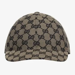 Gucci Blue GG Logo Canvas Cap Hot
