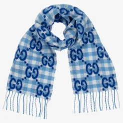 Gucci Blue GG Logo Scarf (140cm) Online