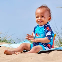 Splash About Blue Happy Nappy Baby Sun Suit (UPF50+) New
