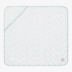 The Little Tailor Blue Hare Print Reversible Cotton Blanket (69cm) Discount