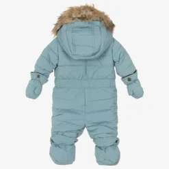 Deux par Deux Blue Hooded Baby Snowsuit Best