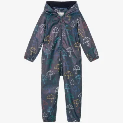 Mitty James Blue Hooded Waterproof Umbrella Rainsuit Online