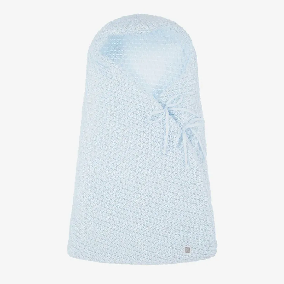 Minutus Blue Knit Cotton Baby Nest (75cm) Best