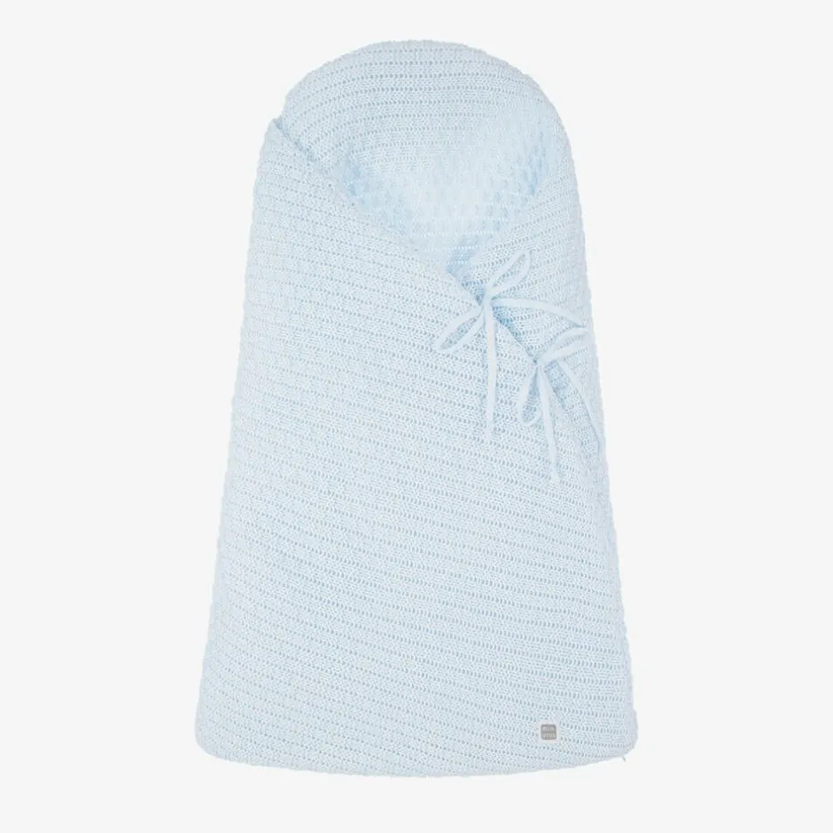 Minutus Blue Knit Cotton Baby Nest (75cm) Best