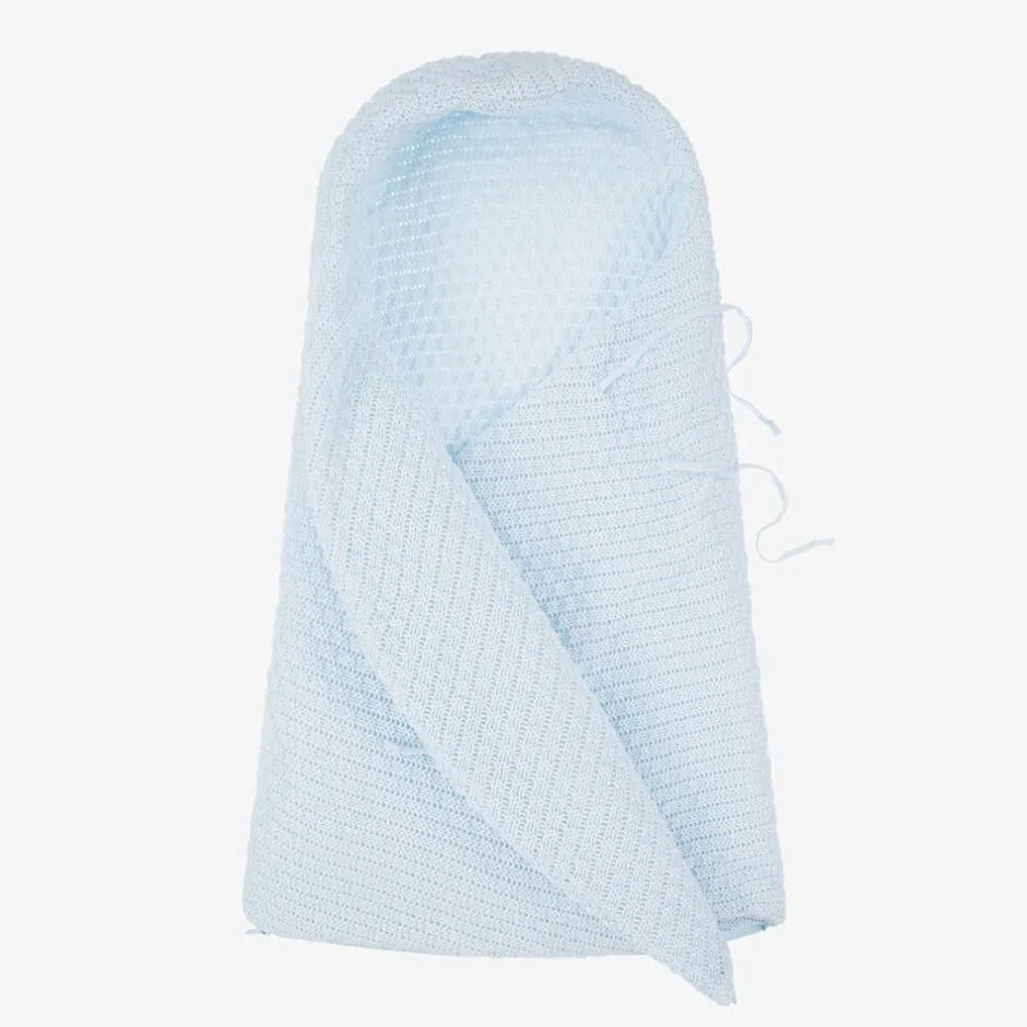 Minutus Blue Knit Cotton Baby Nest (75cm) Best