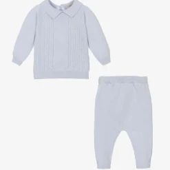 Caramelo Kids Blue Knit Top & Trousers Set Outlet