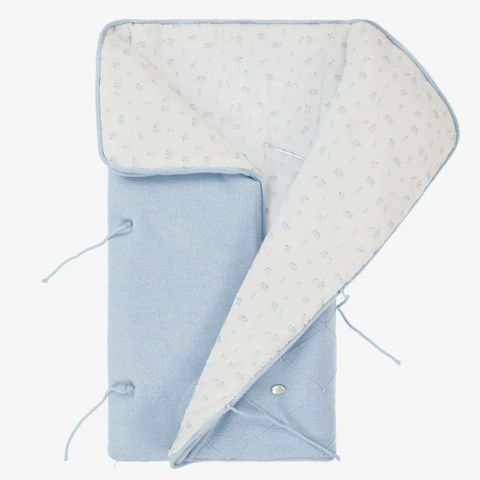 Paz Rodríguez Blue Knitted Baby Nest (69cm) Outlet