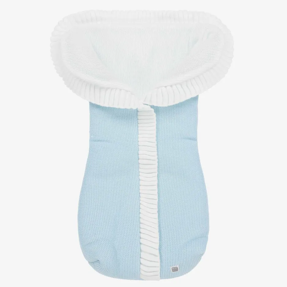 Minutus Blue Knitted Baby Nest (75cm) Discount