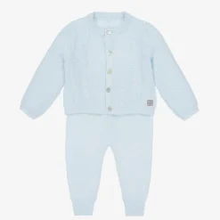 Minutus Blue Knitted Baby Trouser Set Online