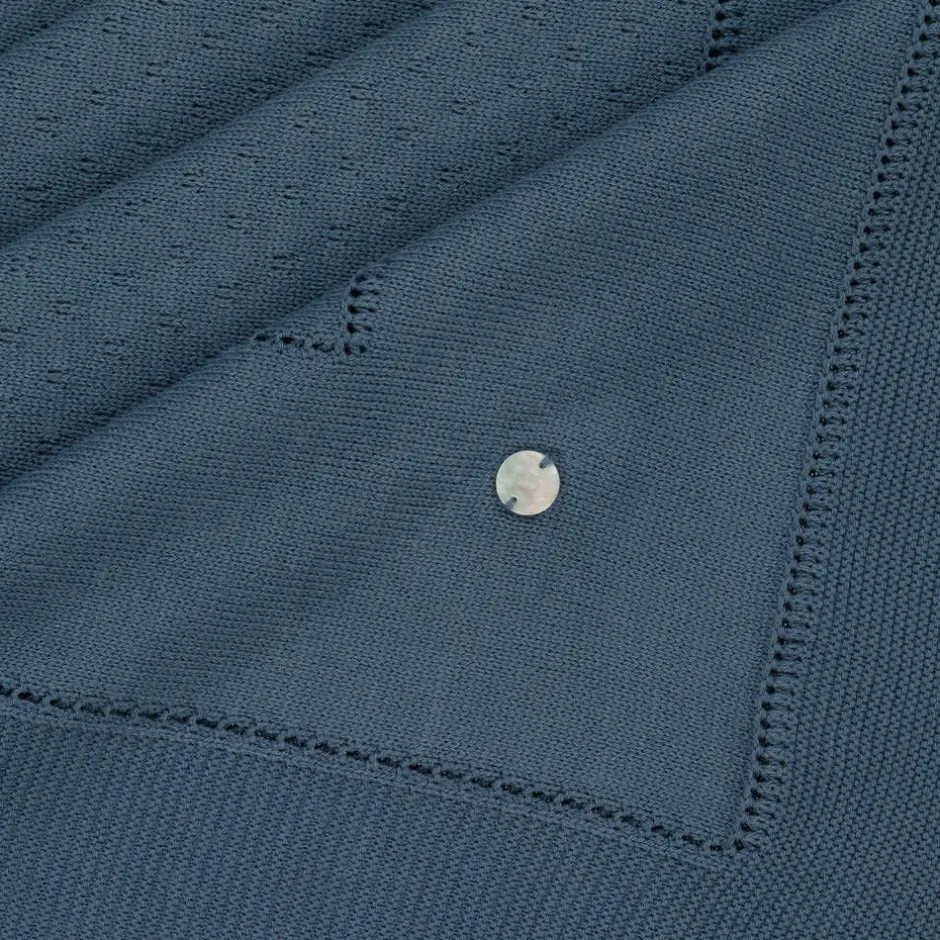 Artesanía Granlei Blue Knitted Blanket (108cm)