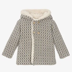 Mebi Blue Knitted Wool & Plush Coat Sale