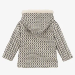 Mebi Blue Knitted Wool & Plush Coat Sale