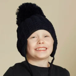 Sätila of Sweden Blue Laura Knitted Giant Pom-Pom Beanie Best