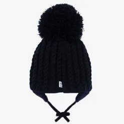 Sätila of Sweden Blue Laura Knitted Giant Pom-Pom Beanie Best