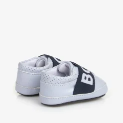 BOSS Blue Leather Baby Pre-Walker Shoes Best