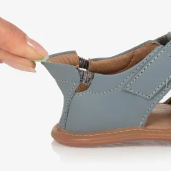 Tip Toey Joey Blue Leather Baby Sandals Outlet