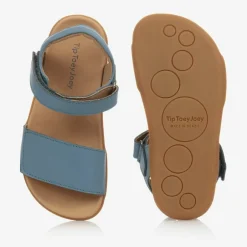 Tip Toey Joey Blue Leather Sandals Online