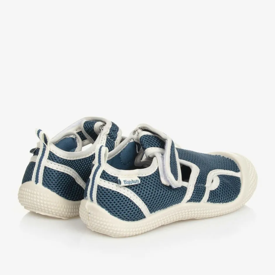 Playshoes Blue Mesh Aqua Shoes Discount