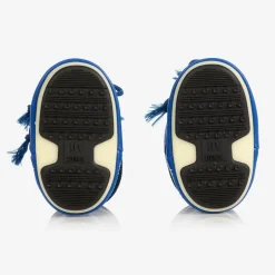 Moon Boot Blue Mini Nylon Snow Boots