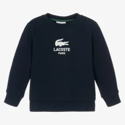 Lacoste Blue Organic Cotton Crocodile Logo Sweatshirt Sale