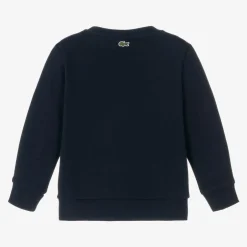 Lacoste Blue Organic Cotton Crocodile Logo Sweatshirt Sale