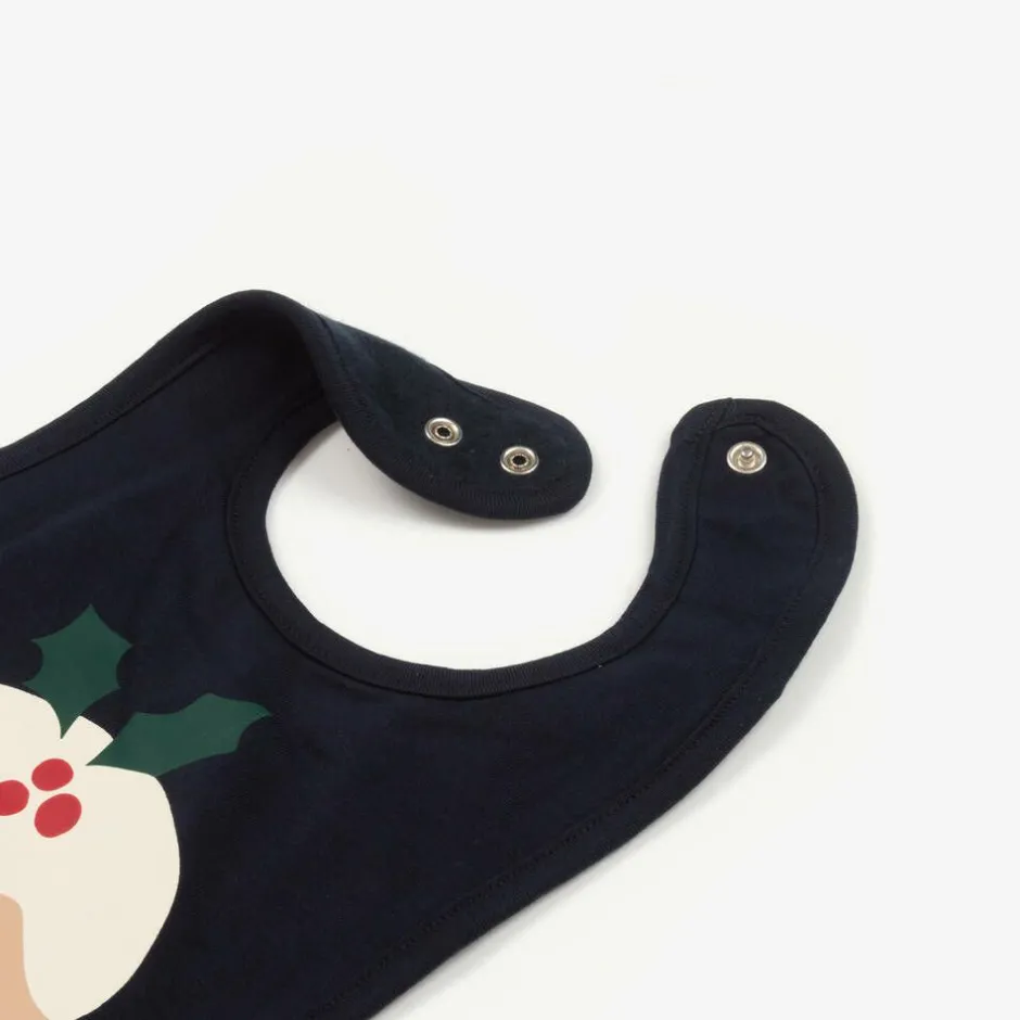 NAME IT Blue Organic Cotton Festive Motif Bib Best