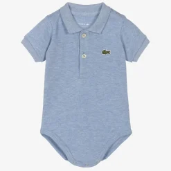 Lacoste Blue Organic Cotton Polo Bodysuit Best