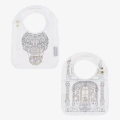 Atelier Choux Paris Blue Organic Cotton Swaddle & Bib Set Discount