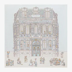 Atelier Choux Paris Blue Organic Cotton Swaddle & Bib Set Discount