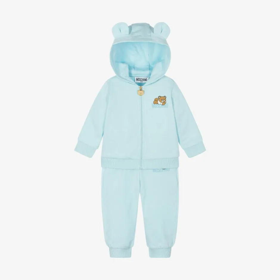 Moschino Baby Blue Organic Cotton Tracksuit