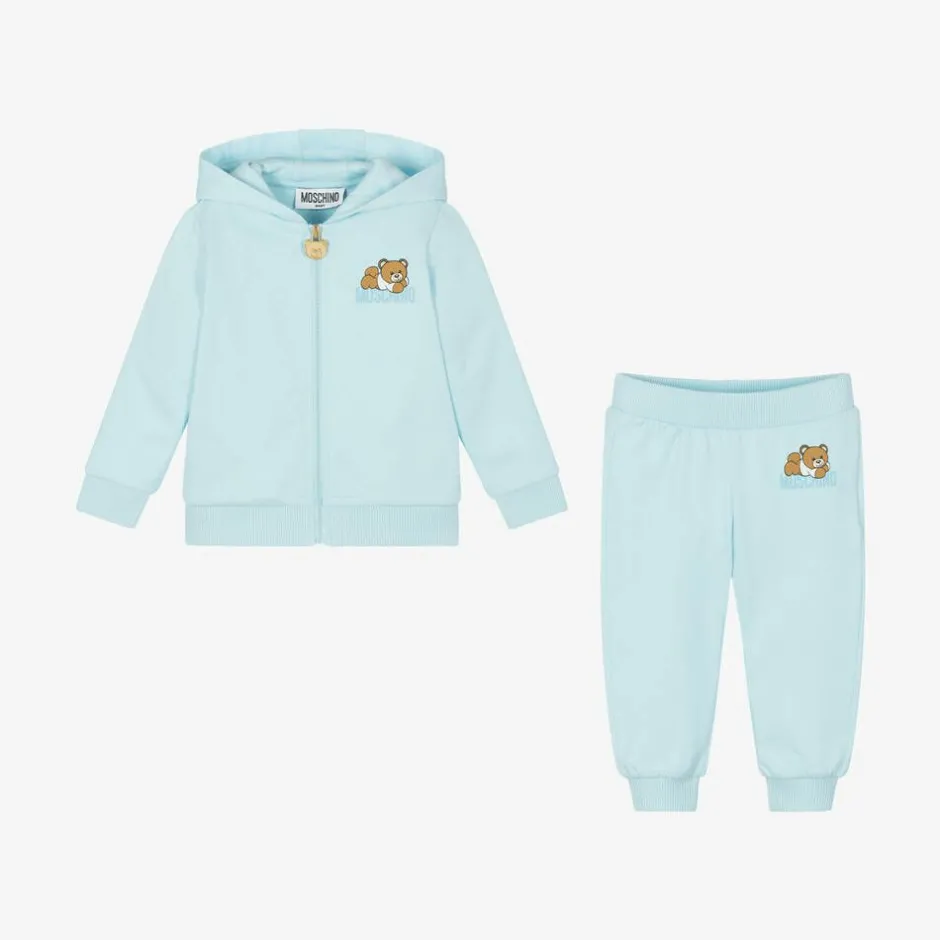 Moschino Baby Blue Organic Cotton Tracksuit