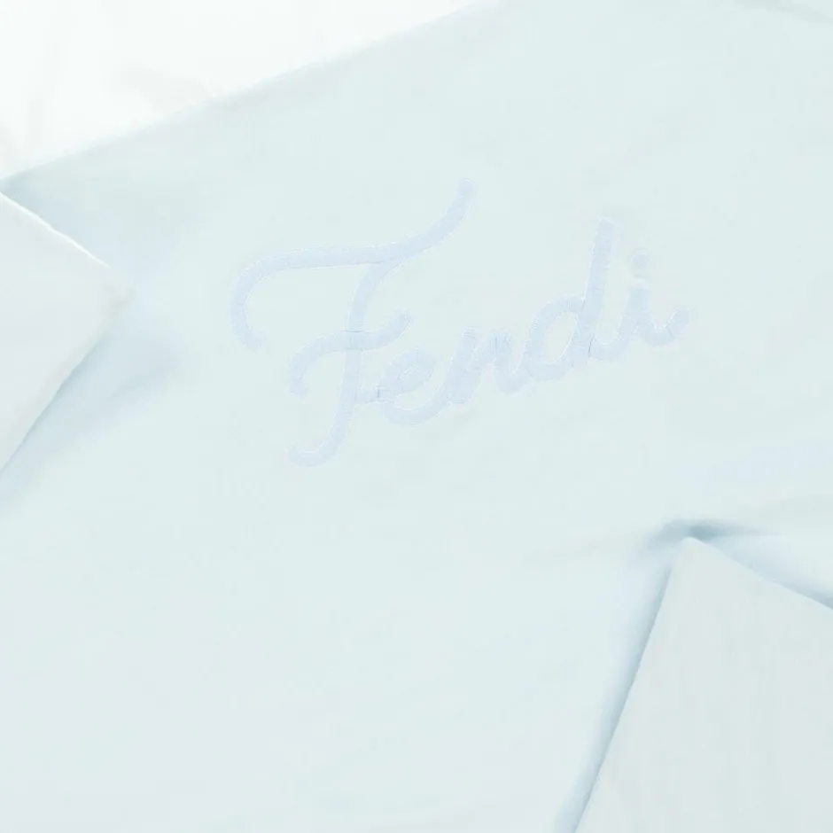 Fendi Blue Padded Cotton Blanket (83cm) Sale