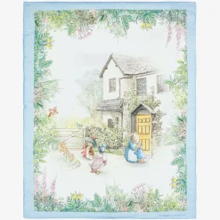 Peter Rabbit™ by Childrensalon Blue Padded Linen & Cotton Blanket (95cm) New