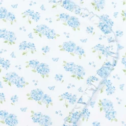 Kissy Kissy Blue Pima Cotton Heavenly Hydrangeas Blanket (73cm) Sale
