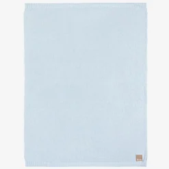 Elodie Blue Pointelle Baby Blanket (100cm) Sale