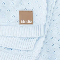Elodie Blue Pointelle Baby Blanket (100cm) Sale