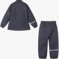 CeLaVi Blue Quilted Jacket & Trouser Set New
