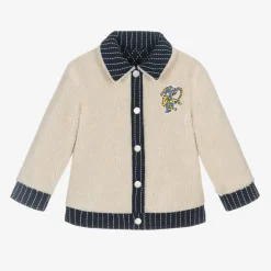 KENZO KIDS Blue Reversible Sherpa Fleece Jacket Hot