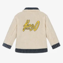 KENZO KIDS Blue Reversible Sherpa Fleece Jacket Hot