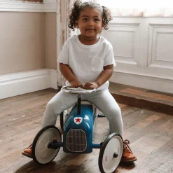 Vilac Blue Ride-On Vintage Police Car (75cm) New