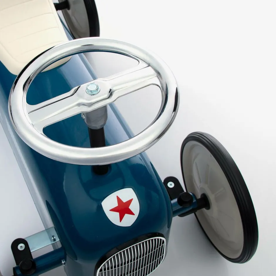 Vilac Blue Ride-On Vintage Police Car (75cm) New