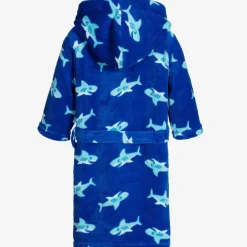 Playshoes Blue Shark Fleece Dressing Gown Clearance