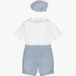Beau KiD Blue Smocked Baby Shorts Set Clearance