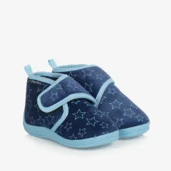 Playshoes Blue Star Velour Slippers New