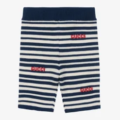 Gucci Blue Stripe Knitted Wool Baby Shorts