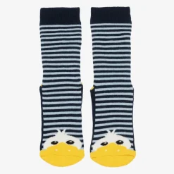 Country Kids Blue Striped Duck Slipper Socks Discount