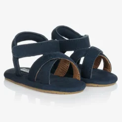 Donsje Blue Suede Baby Sandals Best